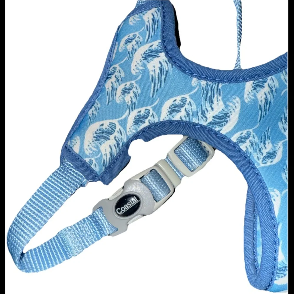 Dog Harness Costal Pets Ocean Waves Pattern XS NWOT
